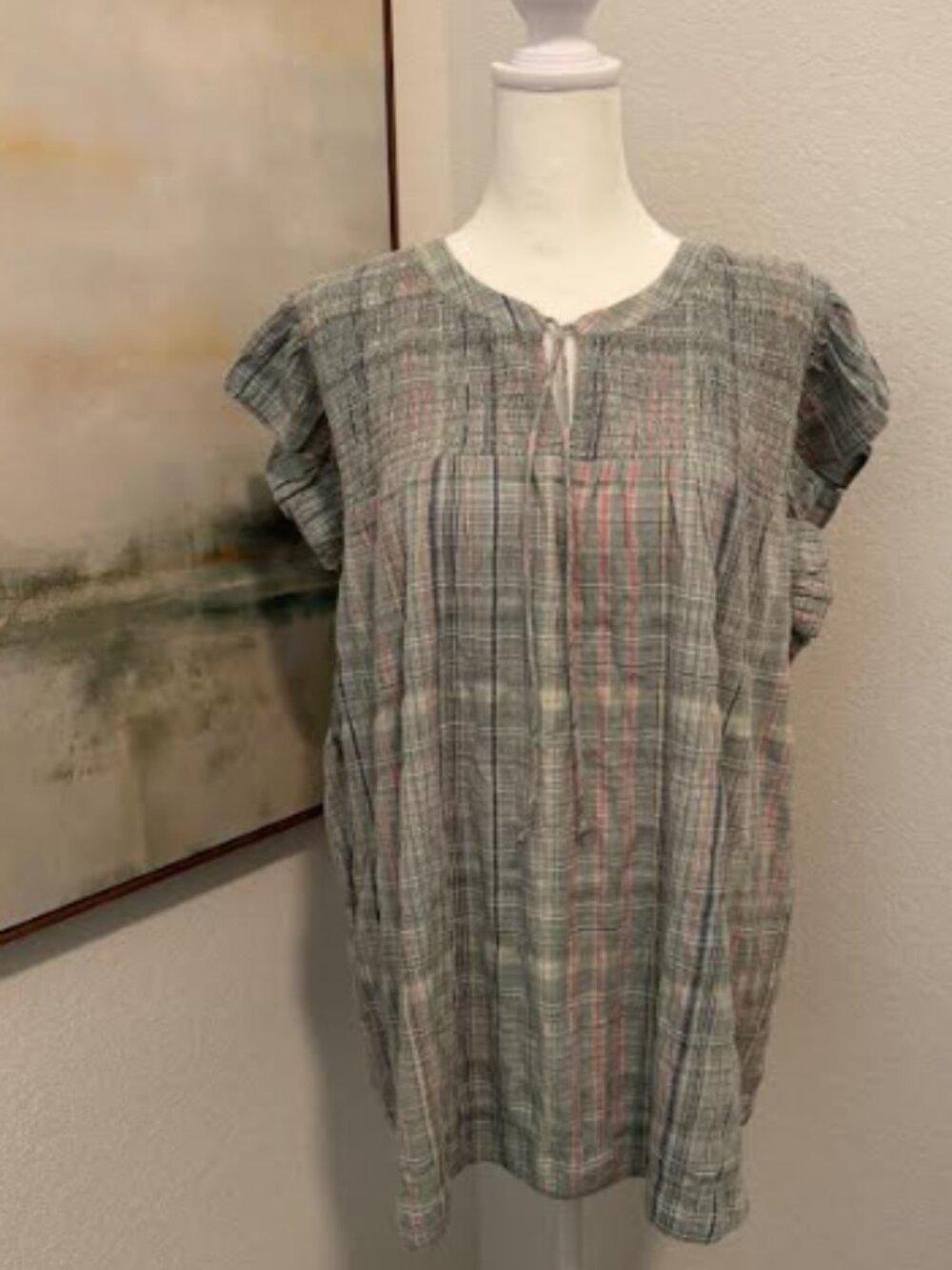 LOFT Gauzy Pull-Over Blouse, Size XL